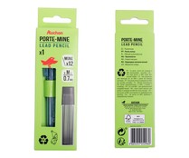 Portaminas reciclado + 12 minas de 0,7mm, color azul, PRODUCTO ALCAMPO.