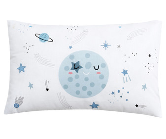 Cojín en forma rectangular, modelo Space en color azul, INTERBABY. Cojín en forma rectangular, modelo Space en color azul, INTERBABY.
