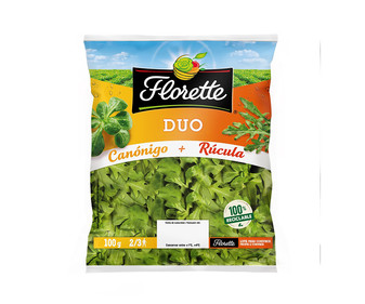 Ensalad dúo canónigo y rúcula FLORETTE 100 g. Ensalad dúo canónigo y rúcula FLORETTE 100 g.