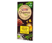 Chocolate negro 70 % cacao con aceite de oliva y flor de sal ecológico TORRA ORGANIC 100 g.