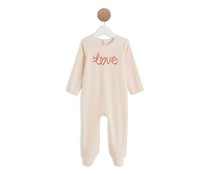 Pijama pelele de terciopelo para bebé IN EXTENSO, talla 56.