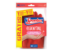 Guantes látex talla M 7-7 1/2 SPONTEX ESSENTIAL 2 PARES Guantes látex talla M 7-7 1/2 SPONTEX ESSENTIAL 2 PARES