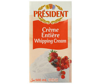 Nata líquida (31.5% de materia grasa) para montar PRESIDENT 500 ml.