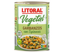 Garbanzos con espinacas LITORAL 425 g.