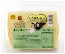 Queso de vaca madurado con Omega 3, cortado EL GRAN CARDENAL 250 g.