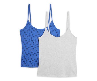Lote de 2 camisetas de tirantes de pijama para mujer IN EXTENSO, talla M. Lote de 2 camisetas de tirantes de pijama para mujer IN EXTENSO, talla M.