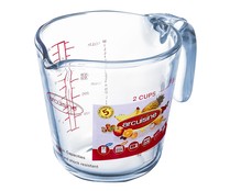 Jarra con impresión de medidas hasta 0,5 litros, apta para microondas ARCUISINE.