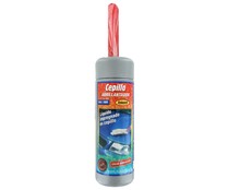 Cepillo con flecos de algodón que no rallan, impregnados de abrillantador ROLMOVIL.