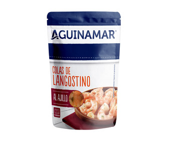 Colas de langostinos al ajillo AGUINAMAR 105 g. Colas de langostinos al ajillo AGUINAMAR 105 g.