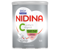 Leche (1) de inicio para tomar desde el primer día, fórmula anti regurgitación NIDINA Confort digest  800 g.