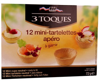 Mini tartaletas 3 TOQUES 72 g. Mini tartaletas 3 TOQUES 72 g.