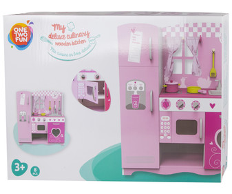 cocinita rosa madera