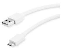 Cable de conexión QILIVE, conexión Usb a Micro Usb, 3m de longitud, color blanco.