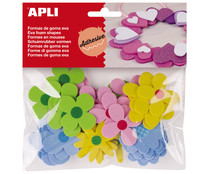 Pack de goma EVA adhesiva con diseños de flores, 40 U, APPLI 