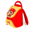 Mochila preescolar diseño de oso, color rojo y amarillo, PRODUCTO ALCAMPO, 24x25x13cm.