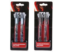 Pack de dos bolígrafos adornados con ambientación del despertar de la fuerza, STAR WARS.