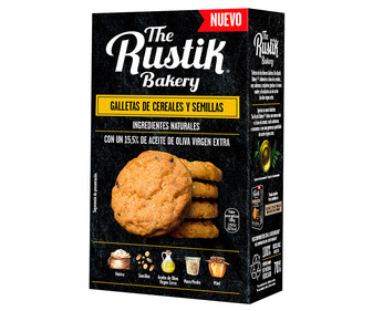 Galletas con semillas y cereales THE RUSTIK BAKERY 160 g. Galletas con semillas y cereales THE RUSTIK BAKERY 160 g.