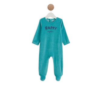 Pijama pelele de terciopelo para bebé IN EXTENSO, talla 62. Pijama pelele de terciopelo para bebé IN EXTENSO, talla 62.