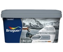 Pintura para paredes monocapa BRUGUER Colores del mundo Escandinavia Gris Natural, 4L.