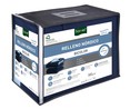 Relleno nódico de fibra reciclada bicolor revesible para cama de 150cm, 300g/m², SAVEL, color morado/lila.