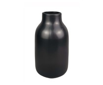 Jarrón de cerámica 12,5x23 cm, color negro , ACTUEL.