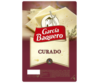 Queso curado en lonchas GARCÍA BAQUERO 125 g. Queso curado en lonchas GARCÍA BAQUERO 125 g.