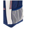 Mochila juvenil con doble compartimento y bolsillo portabotellas, color azul y blanco, Sport Style PRODUCTO ALCAMPO, 31x44x10cm.