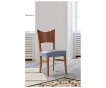 Funda elástica para asiento de silla, color celeste, ZEBRA.