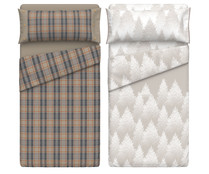 Juego de sábanas 100% algodón para cama de 90cm, disponible en varios colores, ACTUEL.