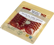 Paleta de cebo ibérica (50% raza ibérica), cortada en lonchas SÁNCHEZ ALCARAZ 100 g.