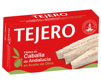Caballa de Andalucía en aceite de oliva en filetes TEJERO 80 g. Caballa de Andalucía en aceite de oliva en filetes TEJERO 80 g.