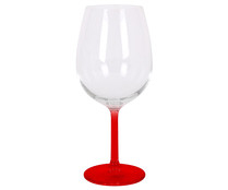 Copa de vino de vidrio con pie rojo, 0,58 litros de capacidad, ROYAL LEERDAM Jade.