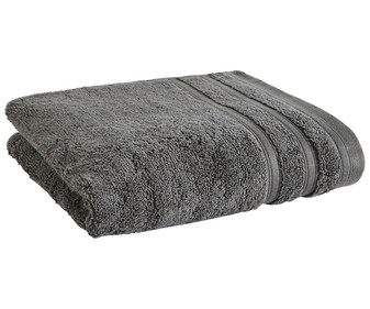 Toalla de lavabo 100% algodón color gris oscuro, densidad de 500g/m², ACTUEL. Toalla de lavabo 100% algodón color gris oscuro, densidad de 500g/m², ACTUEL.