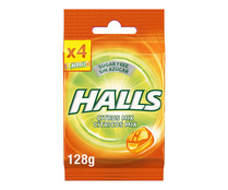 Caramelos de sabores cítricos sin azúcares añadidos HALLS 128 g. 