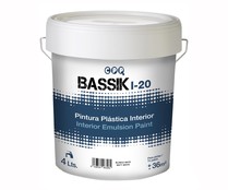 Pintura plástica interior, blanco mate, BASSIK, 4L.