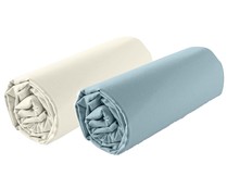 Sábana bajera ajustable para cama de 150cm, 100% algodón, 57 hilos, ACTUEL. Modelos surtidos, 1 unidad.