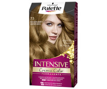 Tinte de pelo permanente tono 7.5 rubio dorado caramelo PALETTE Intensive creme color.