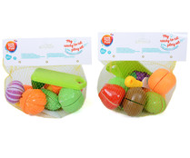 Frutas y vegetales cortadas con cuchillo incluido, 10 piezas ONE TWO FUN ALCAMPO.