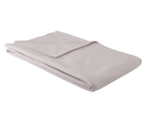 Manta tejido polar 180x220cm de color gris, ACTUEL.