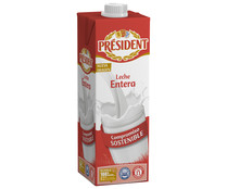 Leche entera de vaca de origen 100% española PRÉSIDENT 1 l.