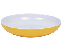 Plato hondo de 20,3cm de diámetro fabricado en melamina color amarillo, VAJILLA.