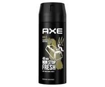 Desodorante en spray para hombre, con fragancia a madera y vainilla AXE Gold 150 ml.