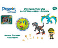 Pack con 2 dinosaurios, accesorios 1 muñeco PINYPON ACTION.