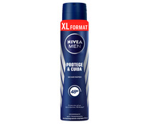 Desodorante en spray para hombre, antitranspirante y sin alcohol NIVEA Men protege & cuida 250 ml.