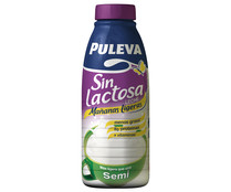 Leche semidesnatada de vaca sin lactosa PULEVA Mañanas ligeras 1l.