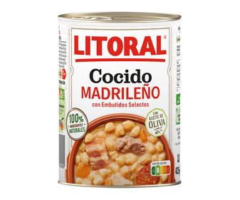 Cocido Madrileño LITORAL lata de 440 g. Cocido Madrileño LITORAL lata de 440 g.