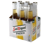 Cerveza rubia nacional SAN MIGUEL FRESCA pack 6 uds. x 33 cl. - Alcampo