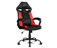 Silla gaming DRIFT DR50 Pro, color negro y rojo, almohadilla lumbar, reclinable, regulación de altura.