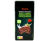 Tableta de chocolate con leche y avellanas troceadas  PRODUCTO ALCAMPO 150 g.