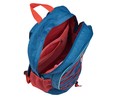 Mochila juvenil Neosport azul jeans y rojo con 1 compartimento, bolsillos laterales y exterior, y gomas de sujección, 30x43x7cm YOUNGS ATTITUDE ALCAMPO.